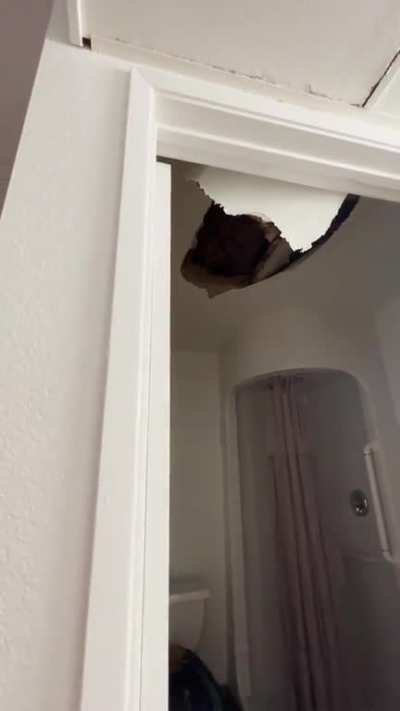 Roof falls into Motel 6 room during wet Californian weather