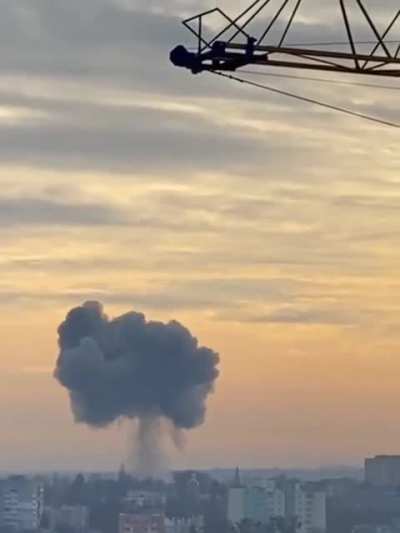 Today: the moment a cruise missile strikes Khmelnitsky