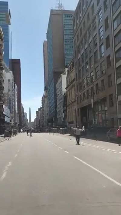 A roar of glory. Corrientes street, Argentina. Seconds before the last penalty.