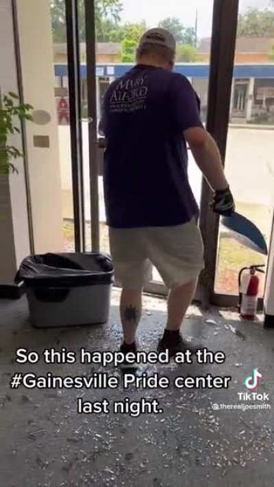 Aftermath of Gainesville pride center.