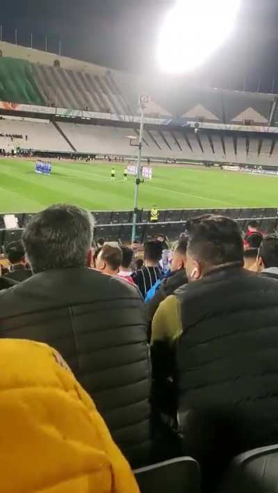 They asked for a minute of silence for Palestine before the playoff in Iran today. It did not work...