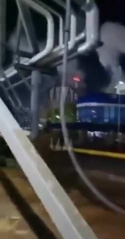 Ukrainian Lyutyi (Furious) drones attack an oil refinery in Tuapse, Russia. April 17, 2024.