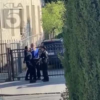 Police attack a black man in Boyle Heights