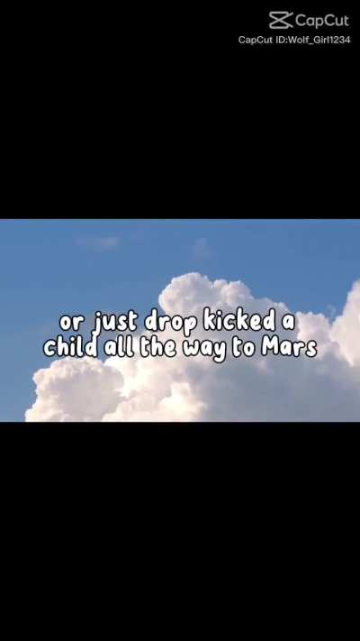 I Drop kicked the child.🪑