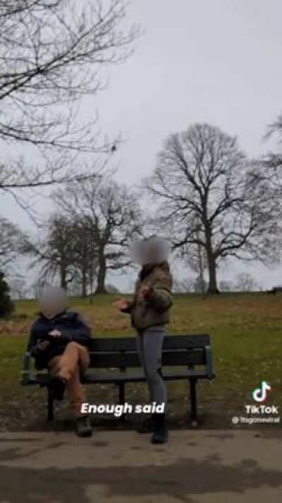Man refuses to move for TikTok "influencer"