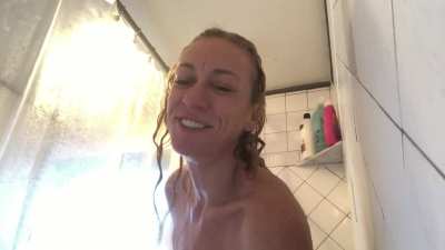 Late lunch break shower karaoke with Ashley McBride (yep at 3:30 ugh!). Got through school day. Almost done with workday.