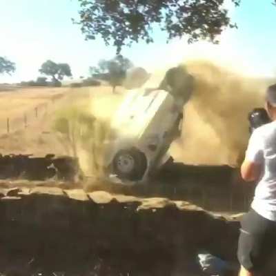 Rally cars are doing a handstand :)