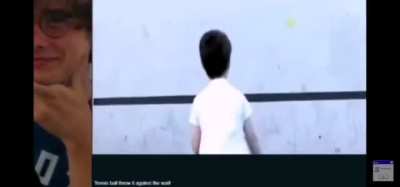 Tennis Ball throw against the wall