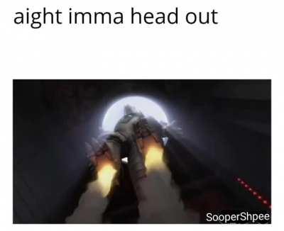 Mecha exits the building