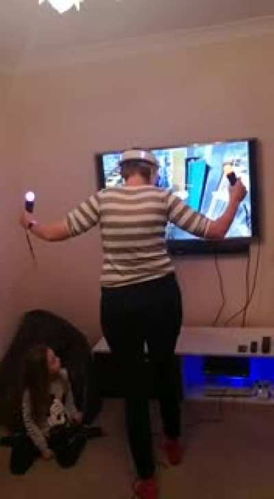 When you teach the no so tech savvy how to play VR