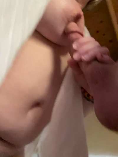 My kitty uses her bosom to please a long cock who visited yesterday.