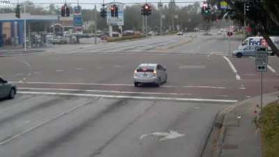 My severely alcoholic brother, likely buzzed or drunk at the time, blowing a red light and getting himself in a wreck. He told our brother that &ldquo;someone hit [him]&rdquo;. Got this from the traffic cam. Total dumbass.