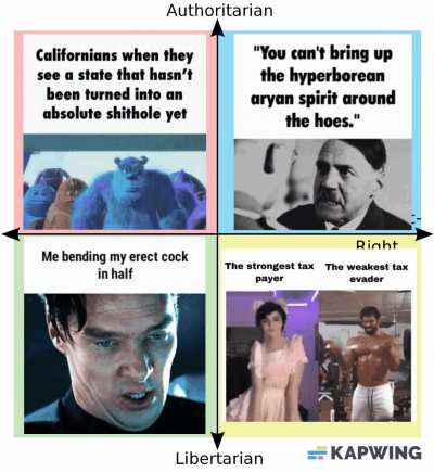Political Compass of Memes I've Saved