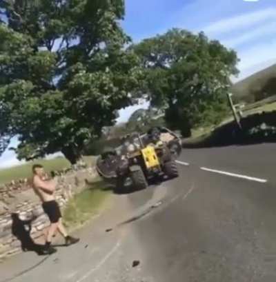 Block a farmers gate... What could go wrong?
