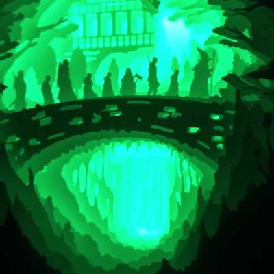 This LOTR lightbox is made from layers of white paper and back-lit
