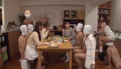 Motionless Men Are Treated As Inanimate Objects And Used Freely By Four Beautiful College Girls