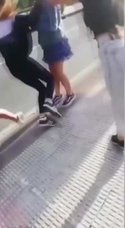 pushing your friend into the street