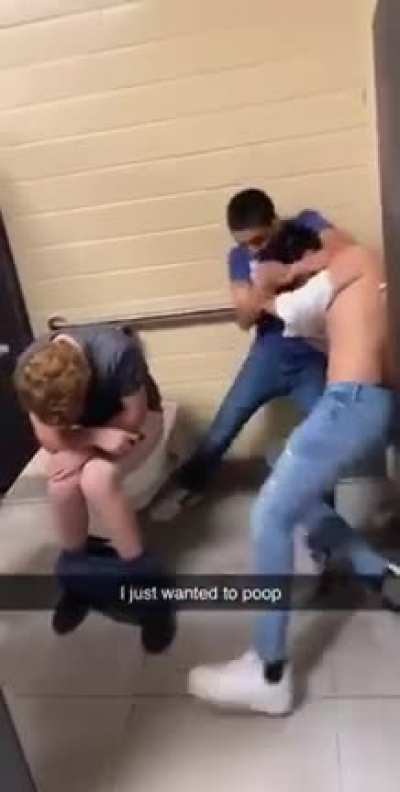Mans was just trying to do his business in peace.