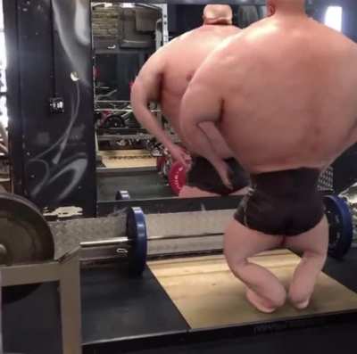 Flexing at the gym