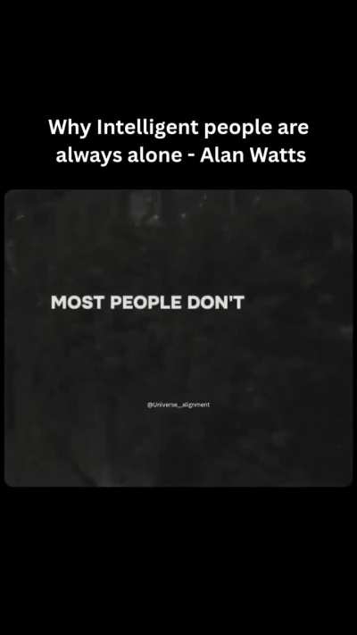 Why intelligent people are always alone