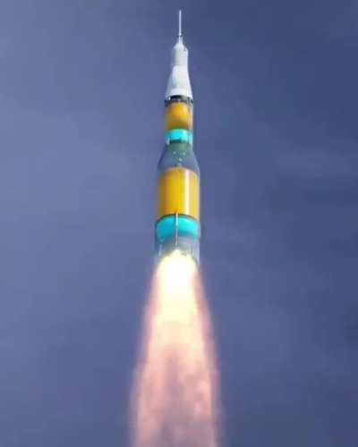 Volume of fuel used during each stage of a rocket launch
