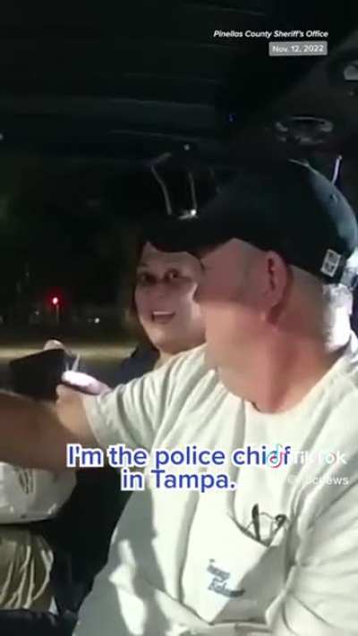 I'm the police chief. I&rsquo;m hoping you&rsquo;ll just let us go. Here is my card, if you ever need ANYTHING. SERIOUS.