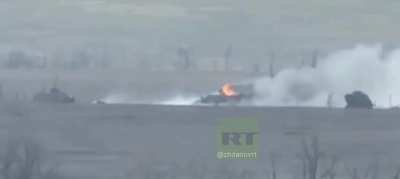 Alleged Marder 1A3 coming under ATGM attack (Nov 2023)