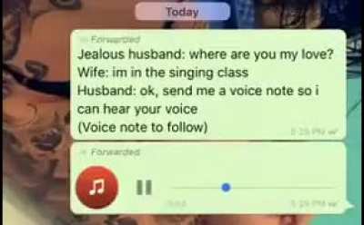 Wife in singing class (audio warning)
