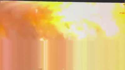 Russian missile attack on shopping mall in Kharkiv from different angles.