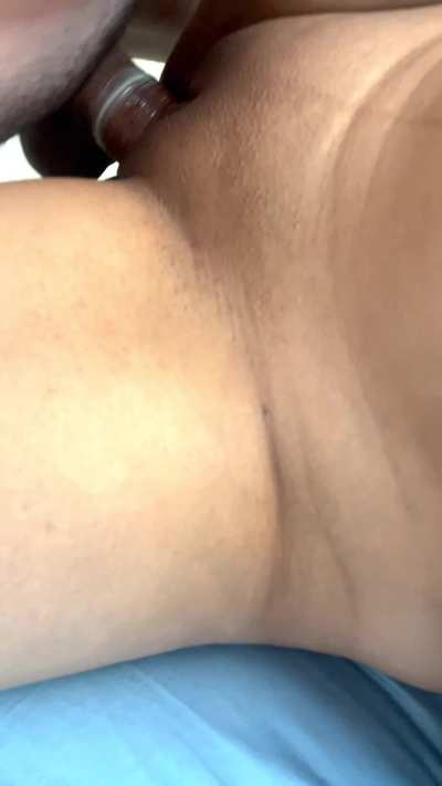 White condom cock deep in my tight Indian pussy