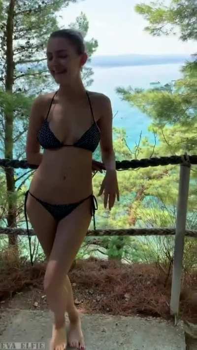 Having fun outdoors