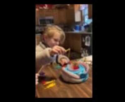 Shark almost takes kids arm