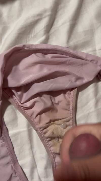 My wife&rsquo;s dirty panties. My first shot flies off camera. 3 times in one day I was spent. 
