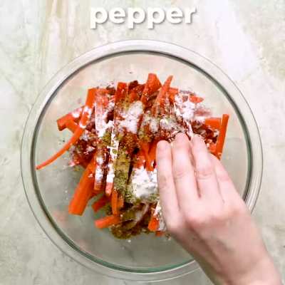 Crispy Baked Carrot Fries.