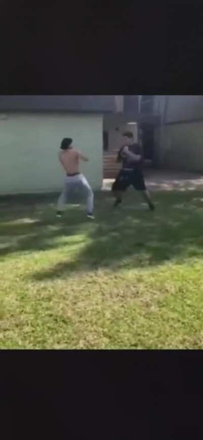 The sound effects after every punch is something else