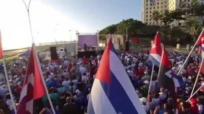 100,000 Cubans rally to defend the revolution overwhelmingly supporting socialism
