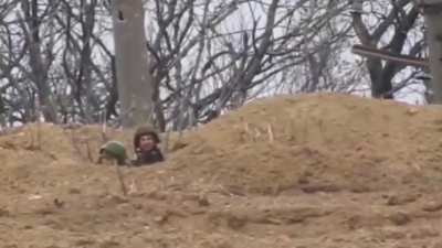 ru pov. Headshot by Russian sniper, Donbass
