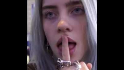 Tongue dancing behind her finger 👅