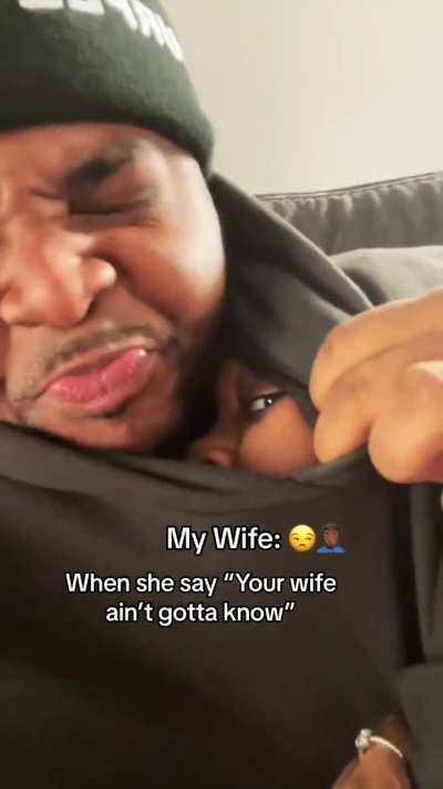 "Is your wife in the room with us?"