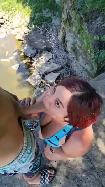 I took Daddy for a walk and got his cock some sunshine too