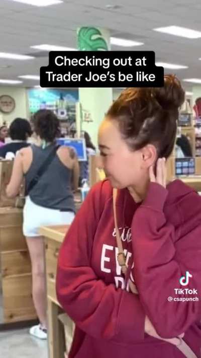 Checking out at Trader Joe&rsquo;s