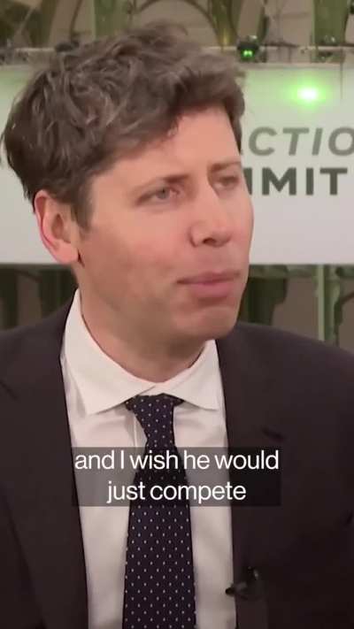 Sam Altman shoots Down Elon Musk. "Elon's whole life is from a position of insecurity."
