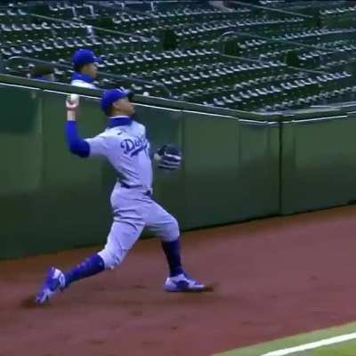 Mookie Betts with a cannon for an arm