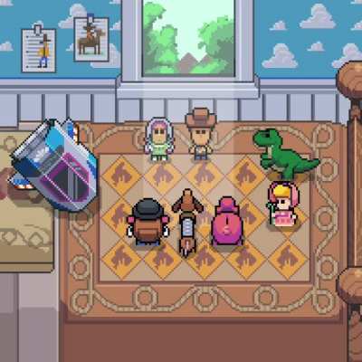 Drew Toy Story in the style of my game!