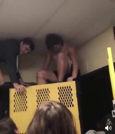 Boys being boys in the locker room