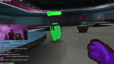Kid screams bloody murder while playing among us