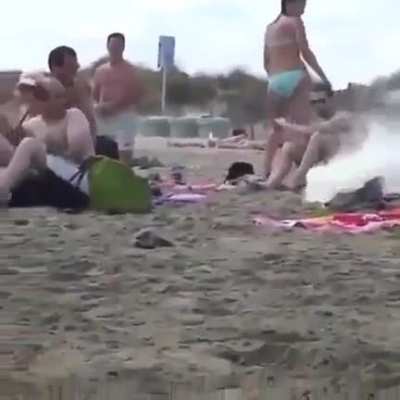 Having flashbacks at the beach