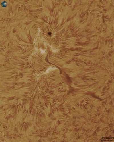 Close-up timelapse of an active region on the Sun right now. [OC]