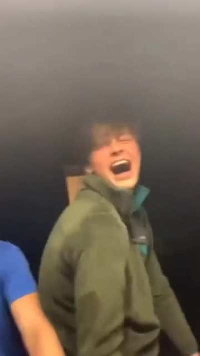 Laughing into the next room