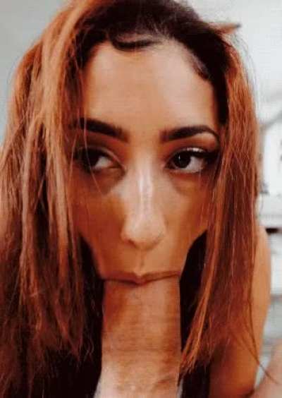 She cant wait for the big load to fill her mouth